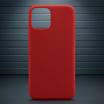 Apple İphone 12 Mini Kılıf First Silikon - Koyu Kırmızı