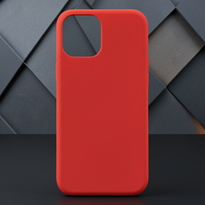 Apple İphone 12 Mini Kılıf Nano İçi Kadife Silikon - Kırmızı