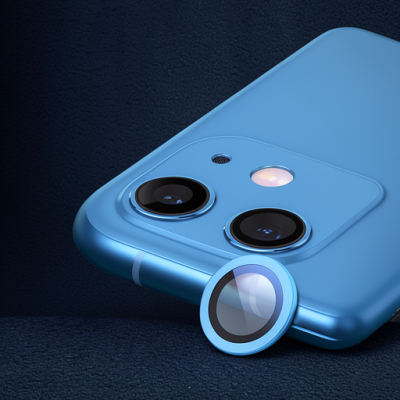 Apple İphone 12 Mini Raze Metal Kamera Lens - Mavi