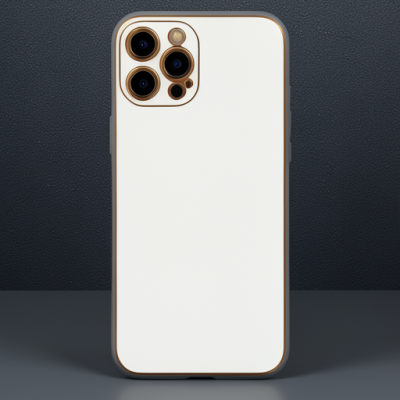 Apple İphone 12 Pro Kılıf Coco Deri Silikon Kapak - Beyaz