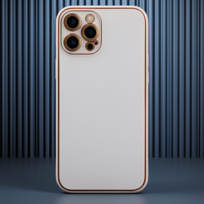Apple İphone 12 Pro Kılıf Coco Deri Silikon Kapak - Pudra