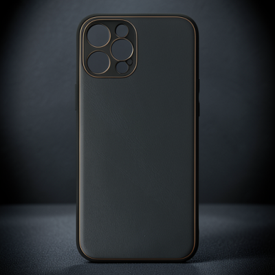 Apple İphone 12 Pro Kılıf Coco Deri Silikon Kapak - Siyah