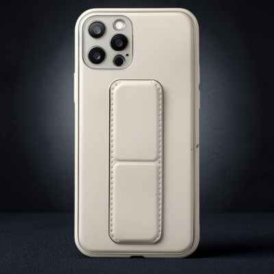 Apple İphone 12 Pro Kılıf Coco Deri Standlı Kapak - Beyaz