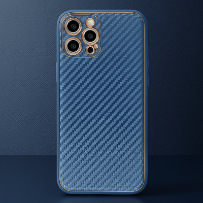 Apple İphone 12 Pro Kılıf Coco Karbon Silikon - Mavi