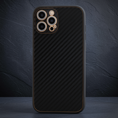 Apple İphone 12 Pro Kılıf Coco Karbon Silikon - Siyah