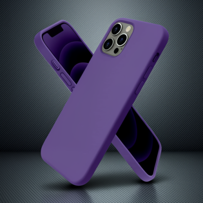Apple İphone 12 Pro Kılıf First Silikon - Mürdüm
