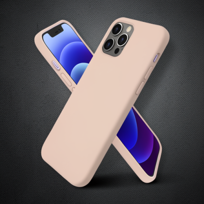 Apple İphone 12 Pro Kılıf First Silikon - Pudra