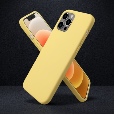 Apple İphone 12 Pro Kılıf First Silikon - Sarı