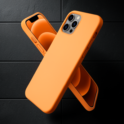 Apple İphone 12 Pro Kılıf First Silikon - Turuncu
