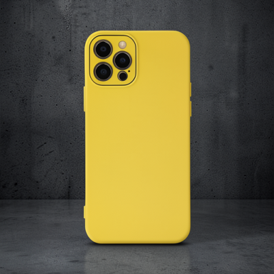 Apple İphone 12 Pro Kılıf Lansman Glass Kapak - Sarı