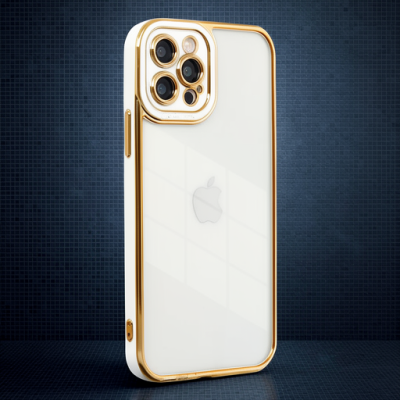 Apple İphone 12 Pro Kılıf Liva Lens Silikon - Beyaz