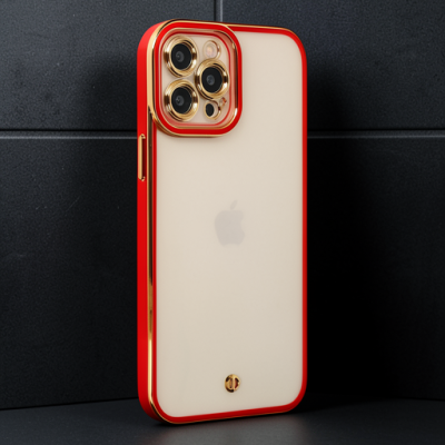 Apple İphone 12 Pro Kılıf Liva Lens Silikon - Kırmızı