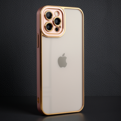 Apple İphone 12 Pro Kılıf Liva Lens Silikon - Rose
