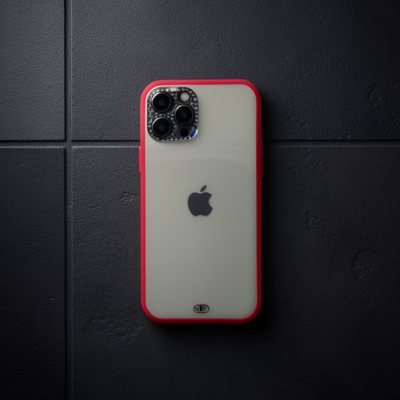 Apple İphone 12 Pro Kılıf Liva Taşlı Silikon - Kırmızı
