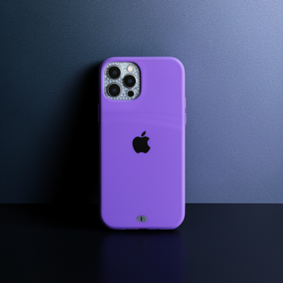Apple İphone 12 Pro Kılıf Liva Taşlı Silikon - Mor