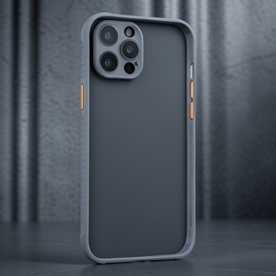 Apple İphone 12 Pro Kılıf Miami Şeffaf Silikon - Gri