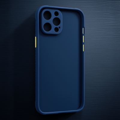 Apple İphone 12 Pro Kılıf Miami Şeffaf Silikon - Lacivert