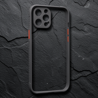 Apple İphone 12 Pro Kılıf Miami Şeffaf Silikon - Siyah