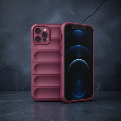 Apple İphone 12 Pro Kılıf Optimum Silikon - Bordo