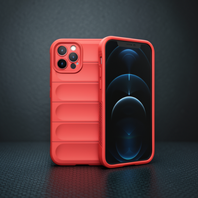 Apple İphone 12 Pro Kılıf Optimum Silikon - Kırmızı