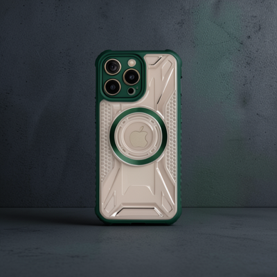 Apple İphone 12 Pro Kılıf Prag Magneticsafe Kapak - Koyu Yeşil