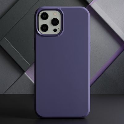Apple İphone 12 Pro Max Kılıf Asya Deri Silikon - Mor