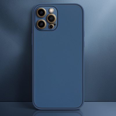 Apple İphone 12 Pro Max Kılıf Coco Deri Silikon Kapak - Açık Mavi