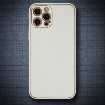 Apple İphone 12 Pro Max Kılıf Coco Deri Silikon Kapak - Beyaz