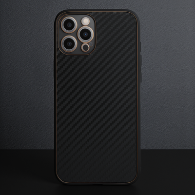 Apple İphone 12 Pro Max Kılıf Coco Karbon Silikon - Siyah
