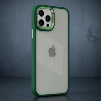 Apple İphone 12 Pro Max Kılıf Dora Kapak - Haki Yeşil