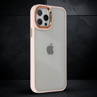 Apple İphone 12 Pro Max Kılıf Dora Kapak - Pudra