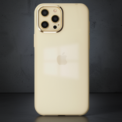 Apple İphone 12 Pro Max Kılıf Element Silikon - Gold