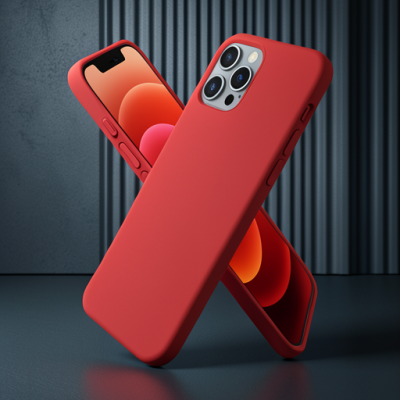 Apple İphone 12 Pro Max Kılıf First Silikon - Koyu Kırmızı