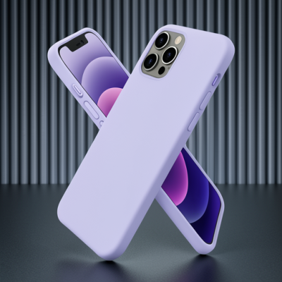 Apple İphone 12 Pro Max Kılıf First Silikon - Lila