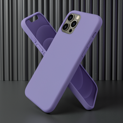 Apple İphone 12 Pro Max Kılıf First Silikon - Mor