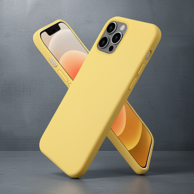 Apple İphone 12 Pro Max Kılıf First Silikon - Sarı