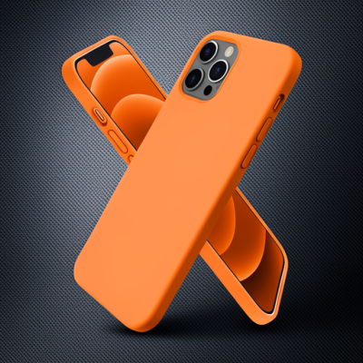 Apple İphone 12 Pro Max Kılıf First Silikon - Turuncu