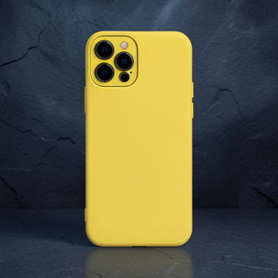 Apple İphone 12 Pro Max Kılıf Lansman Glass Kapak - Sarı
