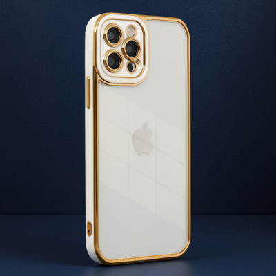Apple İphone 12 Pro Max Kılıf Liva Lens Silikon - Beyaz