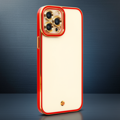 Apple İphone 12 Pro Max Kılıf Liva Lens Silikon - Kırmızı