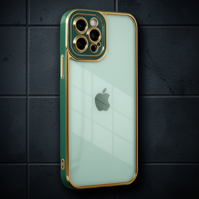 Apple İphone 12 Pro Max Kılıf Liva Lens Silikon - Yeşil