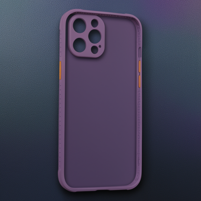 Apple İphone 12 Pro Max Kılıf Miami Şeffaf Silikon - Açık Mor