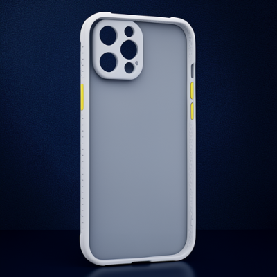 Apple İphone 12 Pro Max Kılıf Miami Şeffaf Silikon - Lila