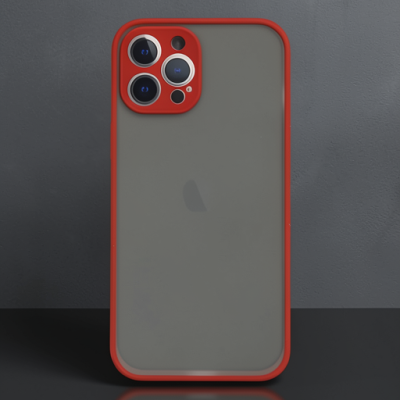 Apple İphone 12 Pro Max Kılıf Montreal Silikon Kapak - Kırmızı