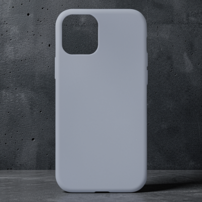 Apple İphone 12 Pro Max Kılıf Nano İçi Kadife Silikon - Gri