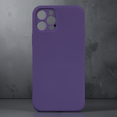 Apple İphone 12 Pro Max Kılıf Nano İçi Kadife Silikon - Mor