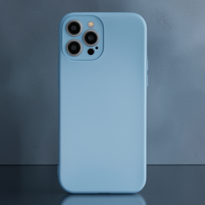 Apple İphone 12 Pro Max Kılıf Nano İçi Kadife Silikon - Sky Blue