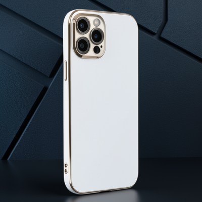 Apple İphone 12 Pro Max Kılıf Volet Silikon - Beyaz