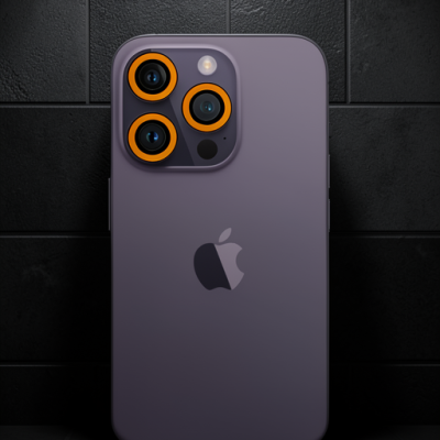 Apple İphone 12 Pro Max Neon Fosforlu Kamera Lens - Sarı