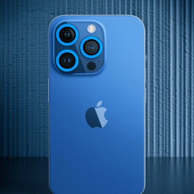 Apple İphone 12 Pro Neon Fosforlu Kamera Lens - Mavi